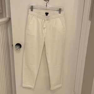 Jcrew Factory White Linen Pant